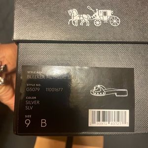 Coach silver sandals. Size 9